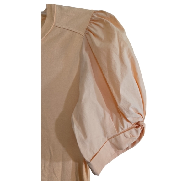 A.L.C. Orange Puff Sleeve Blouse with Puffed Sleeves in Apricot/Orange - Picture 4 of 6